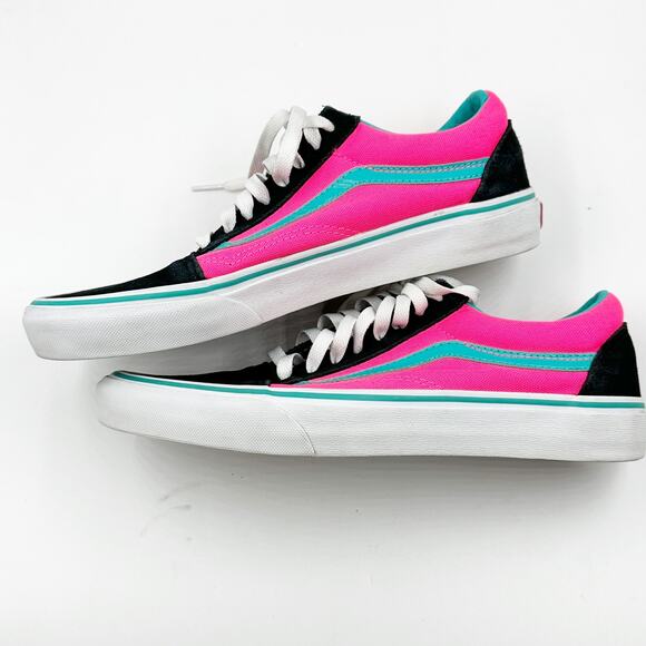 Vans Old Skool (Brite) Black/Neon Pink Women' s 10 Mens 8.5  Skater Y2K - Picture 5 of 11